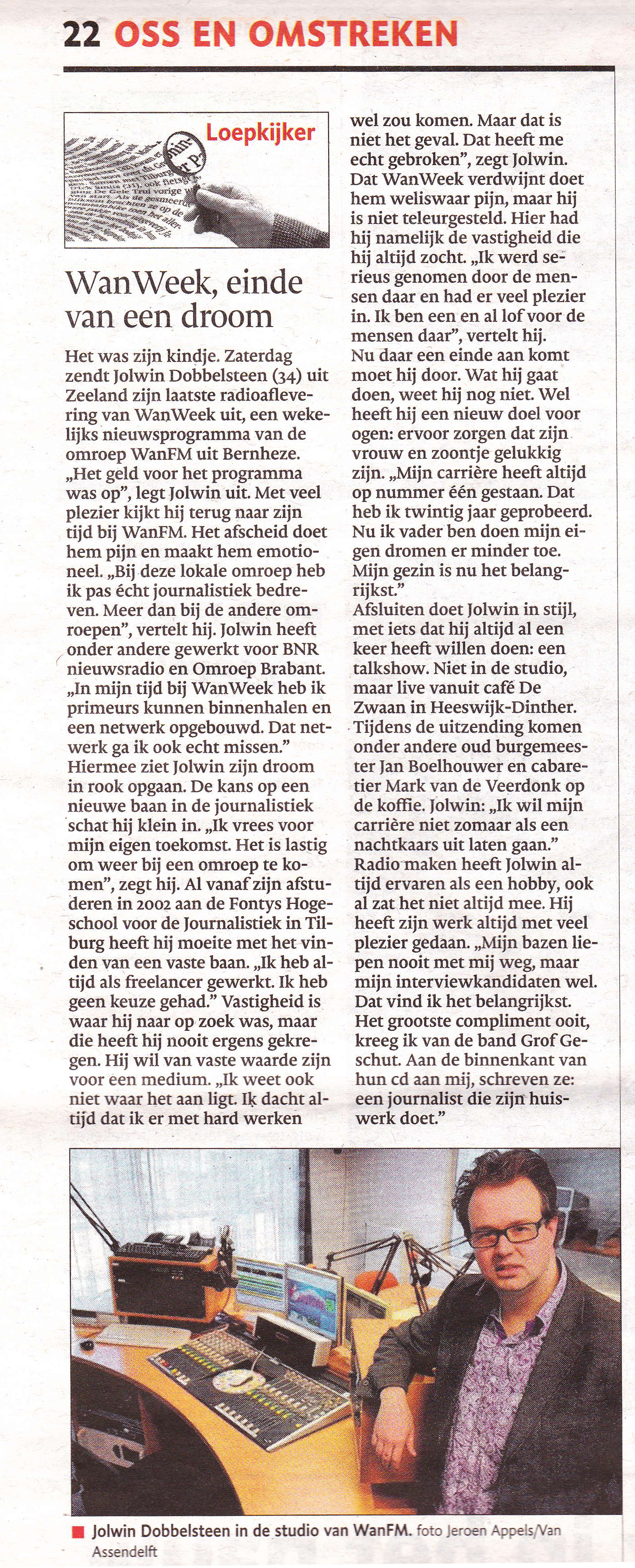 Artikel Brabants Dagblad door Lynn Trum